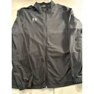 Under Armour Jacket Black Full Zip Athletic Women's XL Fitted Workout